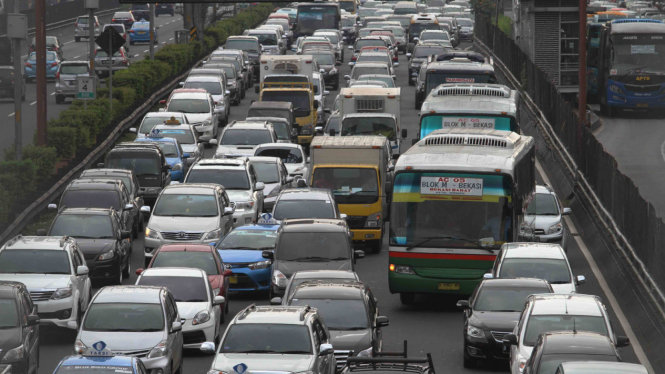 Ilustrasi macet Jakarta.