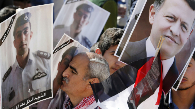 Unjuk Rasa Warga Yordania Terhadap ISIS