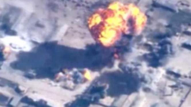 Rekaman video militer Yordania bombardir ISIS