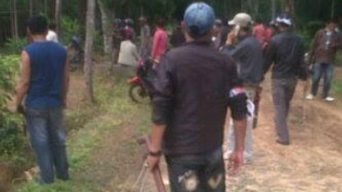 Warga Dua Desa di Lampung Timur Bentrok