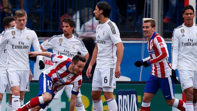 Atletico Madrid melawan Real Madrid dalam lanjutan La Liga.