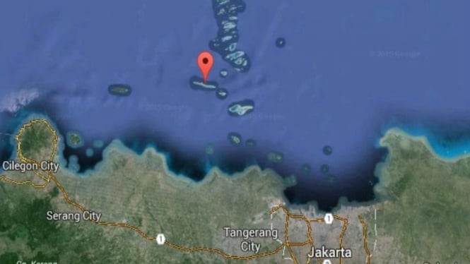 Ilustrasi: Peta Laut Jawa utara Jakarta.