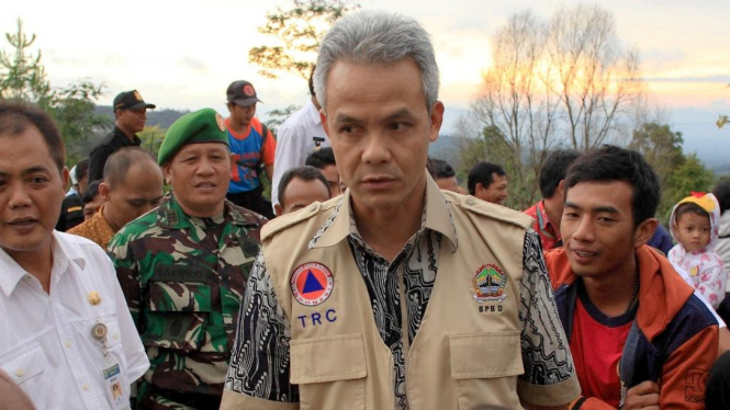 Gubernur Jawa Tengah Ganjar Pranowo di Tawangmangu