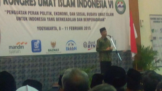 Presiden Jokowi menghadiri Kongres Umat Islam Indonesia (KUII) ke-6
