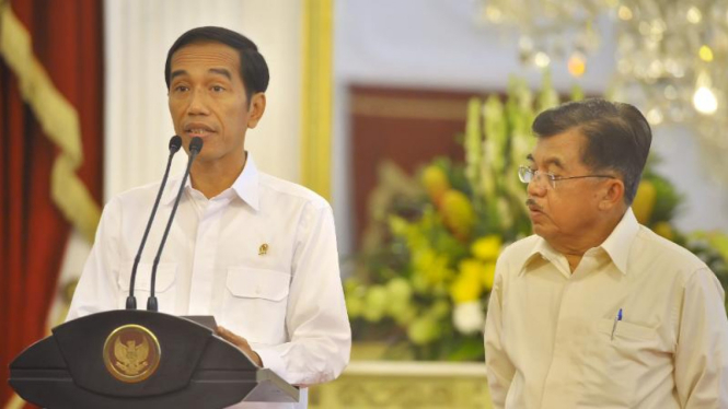 Presiden Joko Widodo saat mengumumkan calon Kapolri