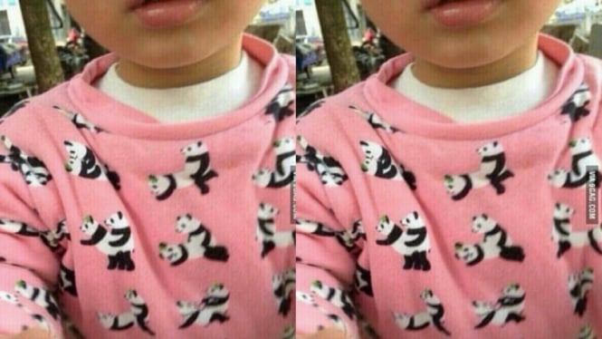 Baju anak motif panda porno