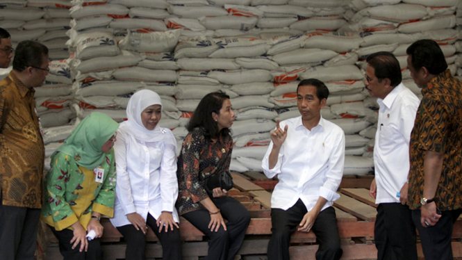 Presiden Jokowi Tinjau Gudang Bulok