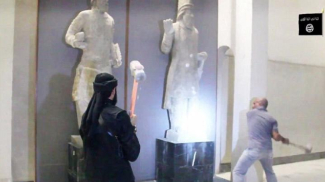 ISIS hancurkan karya seni berumur ribuan tahun di Mosul