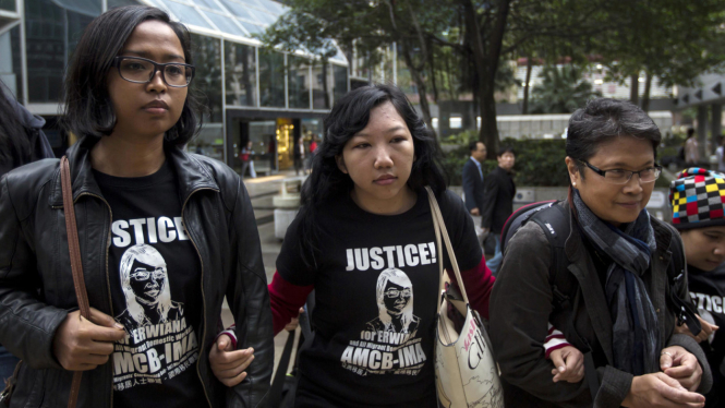 Senyum Wajah Erwiana Jelang Sidang Putusan Pengadilan di Hongkong