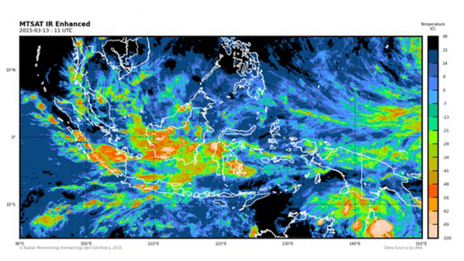 Citra satelit wilayah Indonesia 13 Maret 2015