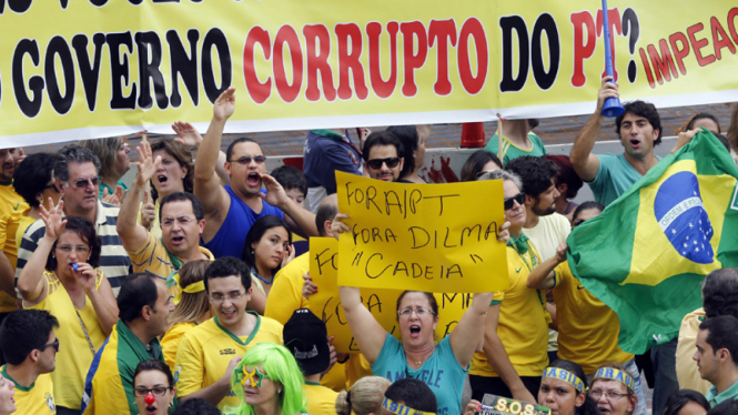 Aksi unjuk rasa warga Brasil di berbagai wilayah