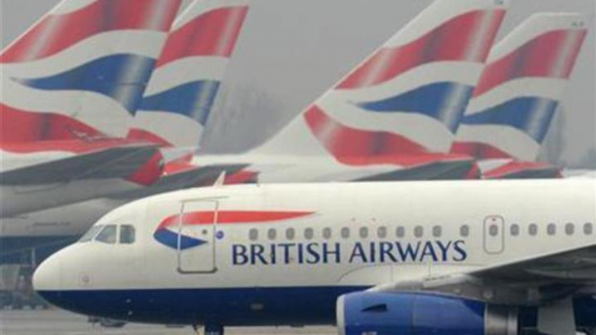 Ilustrasi pesawat British Airways