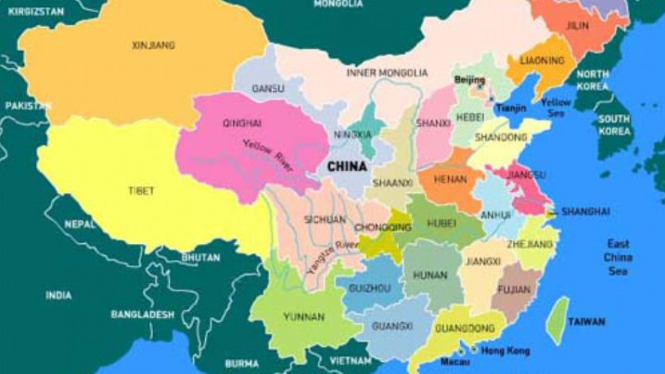 Peta China dan Taiwan