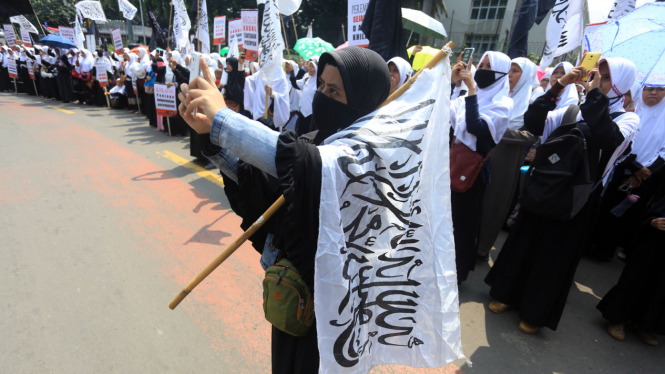 Unjuk rasa Hizbut Tahrir Indonesia (HTI) beberapa waktu lalu.