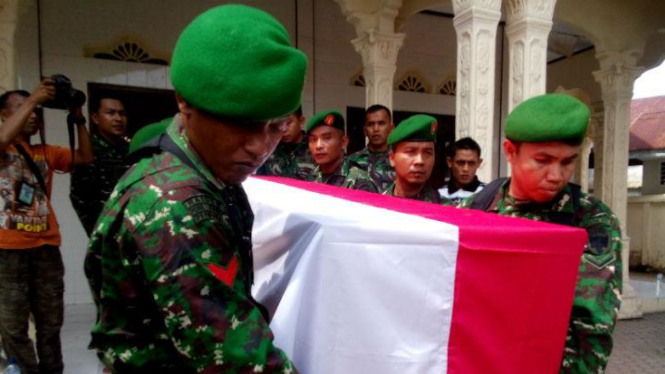 Jenazah dua TNI yang tewas ditembak