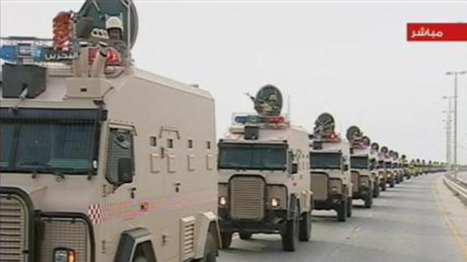 Konvoi kendaraan militer Arab Saudi