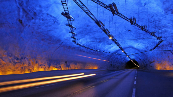 Terowongan Laedral di Norwegia