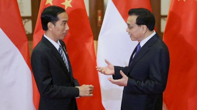 Presiden Joko Widodo dan PM China Li Keqiang saat di Beijing pada Maret 2015.