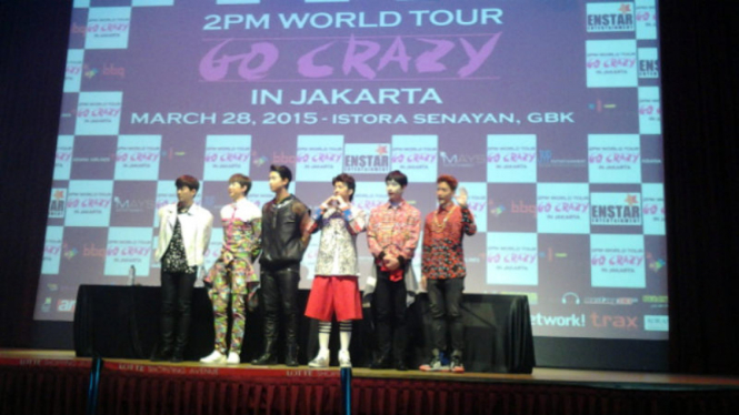 Konferensi Pers Konser 2PM di Istora Senayan, Jakarta