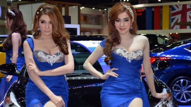 SPG-SPG seksi di Bangkok Motor Show 2015.