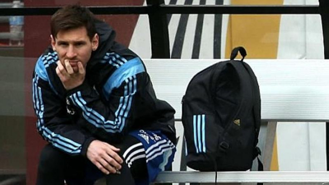 Lionel Messi bersama timnas Argentina