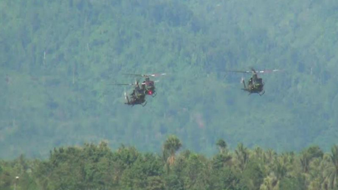 Helikopter TNI yang beroperasi di Poso