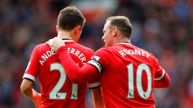 Wayne Rooney dan Ander Herrera