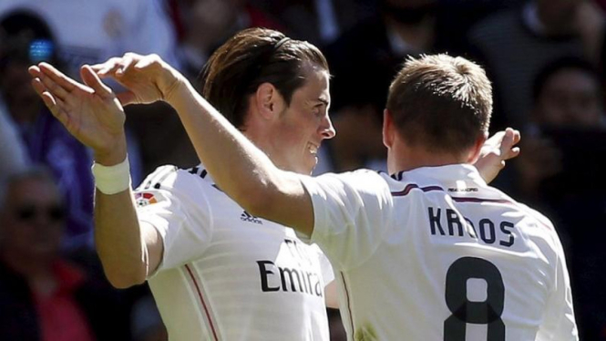 Pemain Real Madrid, Gareth Bale dan Toni Kroos
