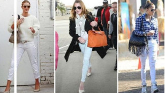 Perpaduan Cantik dan Stylish Celana Warna Putih
