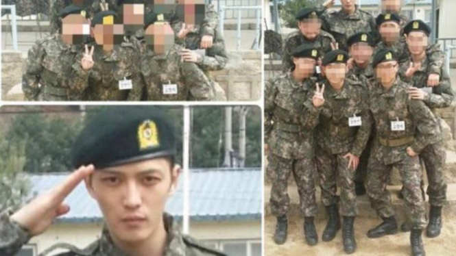 Jaejoong dalam seragam militer