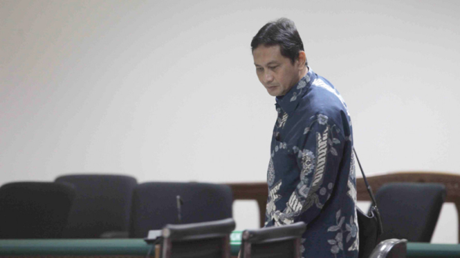 Mantan Kepala Dishub DKI Jakarta, Udar Pristono, saat menjalani sidang lanjutan di Pengadilan Tindak Pidana Korupsi, Jakarta, Senin (13/4/2015).