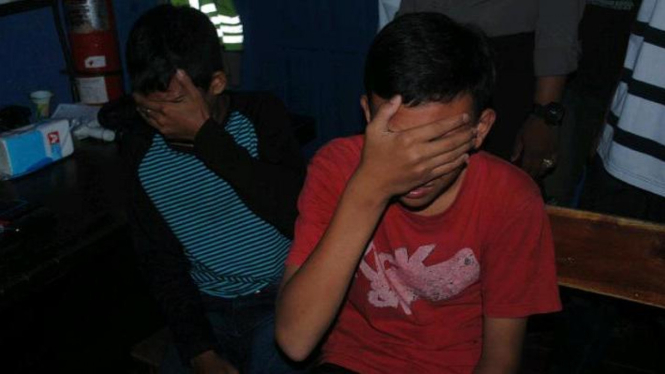 Dua ABG pelaku pencurian laptop di Kabupaten Tangerang.