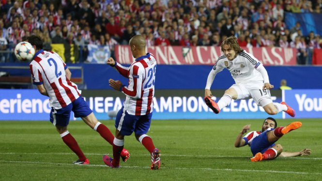 Atletico Madrid vs Real Madrid di Perempatfinal Liga Champions