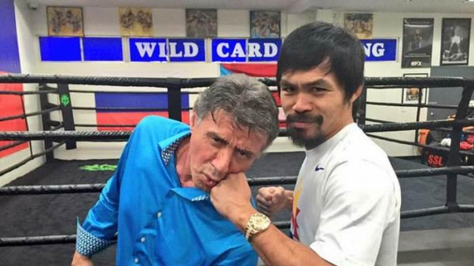 Manny Pacquiao dan Sylvester Stallone