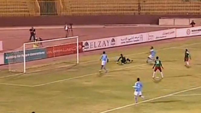 Pertandingan Liga Yordania antara Al Faisaly dan Al Wihdat.