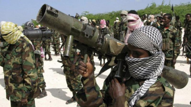 Kelompok militan Al Shabaab di Somalia.