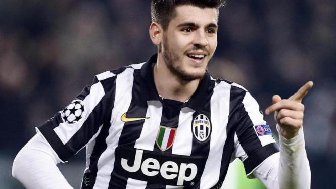 Penyerang Juventus, Alvaro Morata.