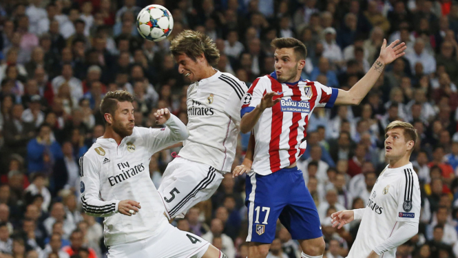 Ilustrasi pertandingan Real Madrid vs Atletico Madrid.