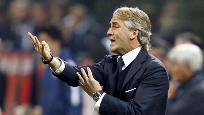 Pelatih Inter Milan Roberto Mancini