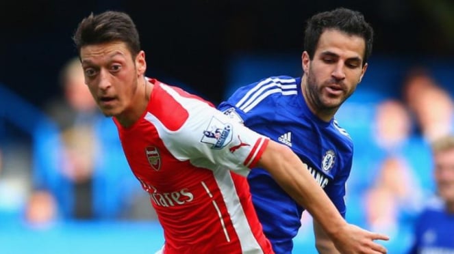 Pemain Arsenal, Mesut Oezil, dan bintang Chelsea, Cecs Fabregas