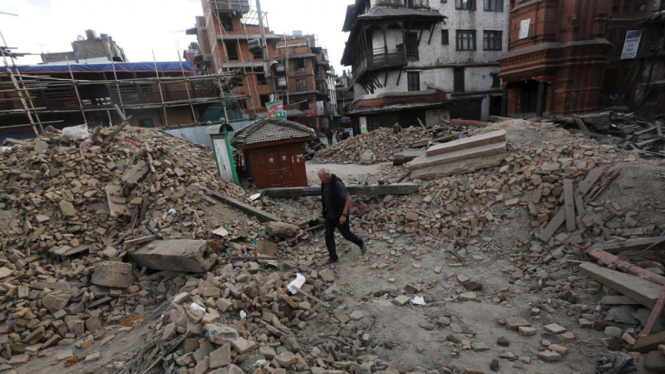 Kondisi Nepal usai diguncang gempa beberapa waktu lalu.
