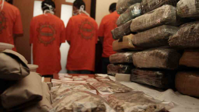 Rilis Pengungkapan Kasus Cookies Rasa Ganja di Polres Jakarta Selatan