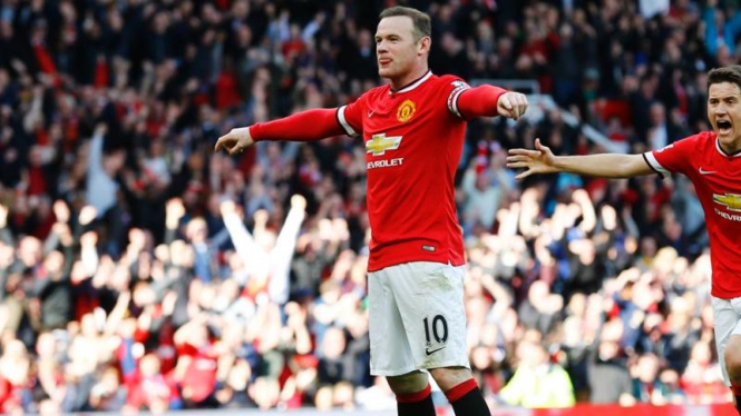 Penyerang Manchester United, Wayne Rooney 