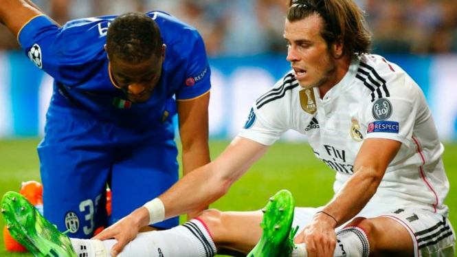 Pemain Real Madrid, Gareth Bale, melawan Juventus