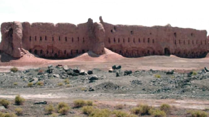 Sisa-sisa reruntuhan Tembok Besar Gorgan