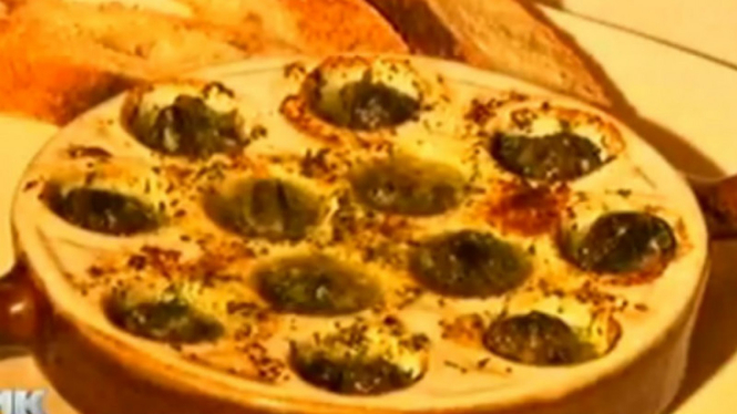 Escargot, kuliner Prancis.