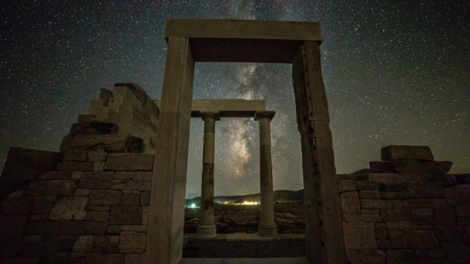 Menangkap jejak bintang di Gunung Athos, Yunani
