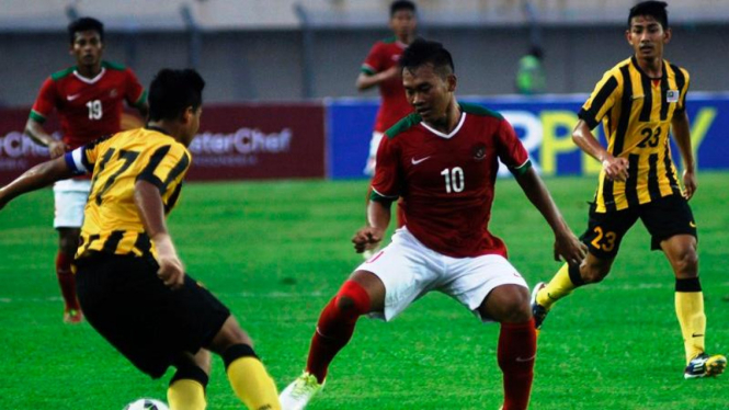 Pertandingan persahabatan antara Timnas U-23 Indonesia dan Malaysia U-23