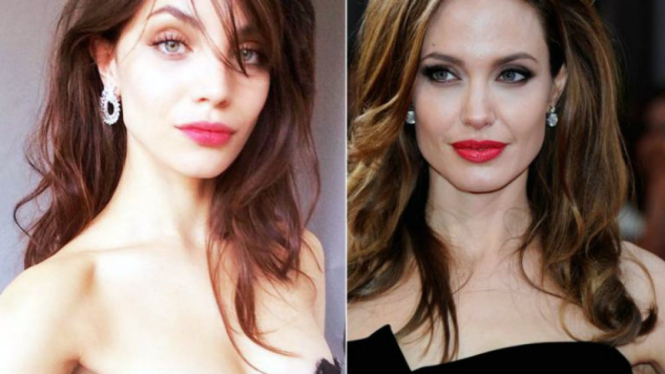 Victoria Furnari (kiri) dan Angelina Jolie