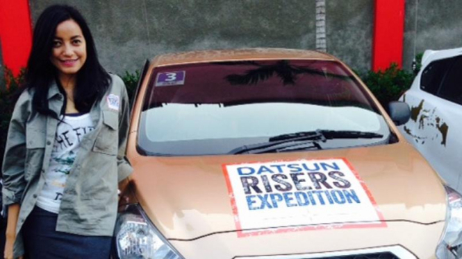 Salah satu peserta Datsun Risers Expedition, Parwithasari Dantjie